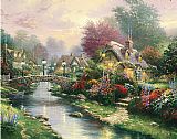 Lamplight bridge by Thomas Kinkade